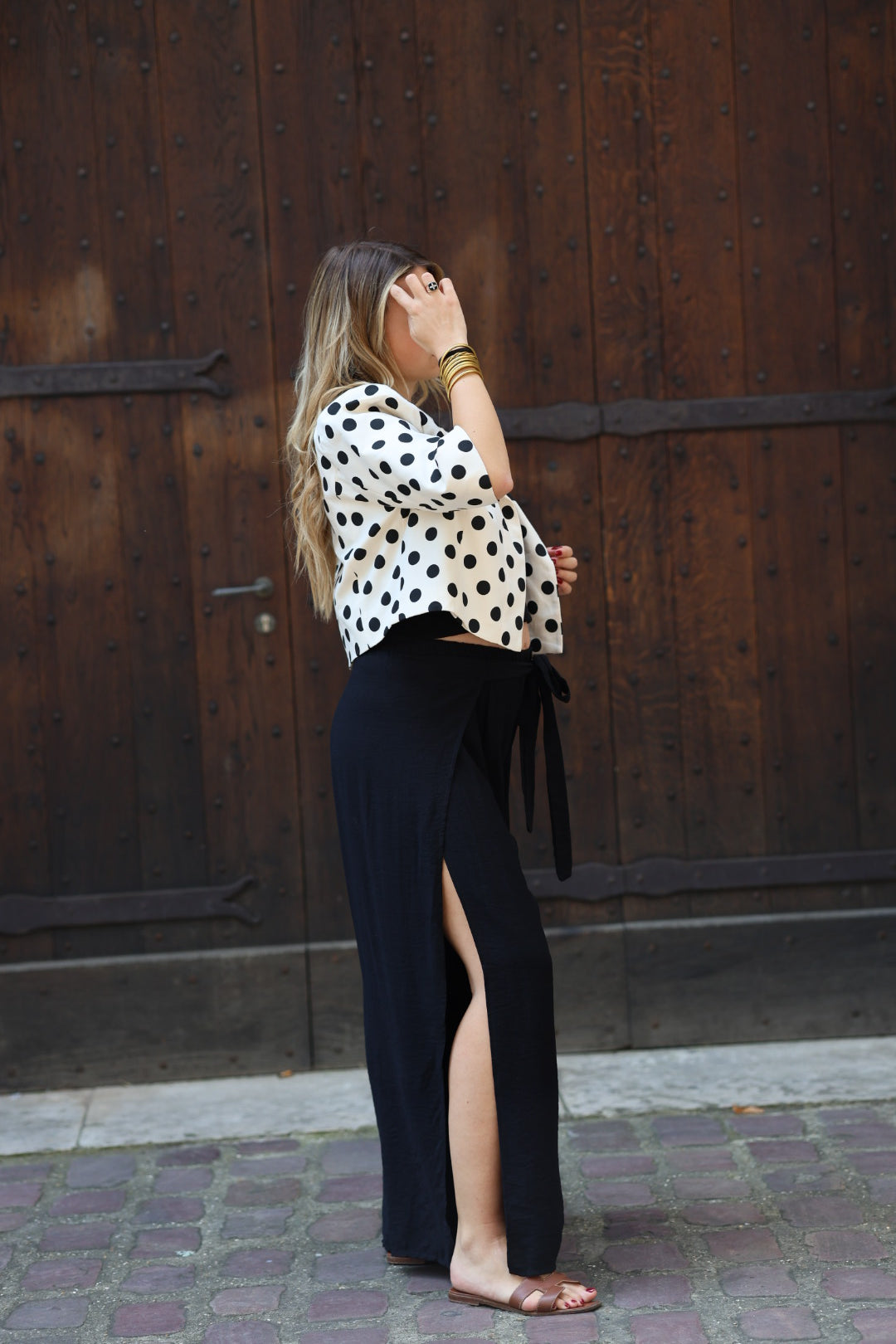 Pantalon fendu