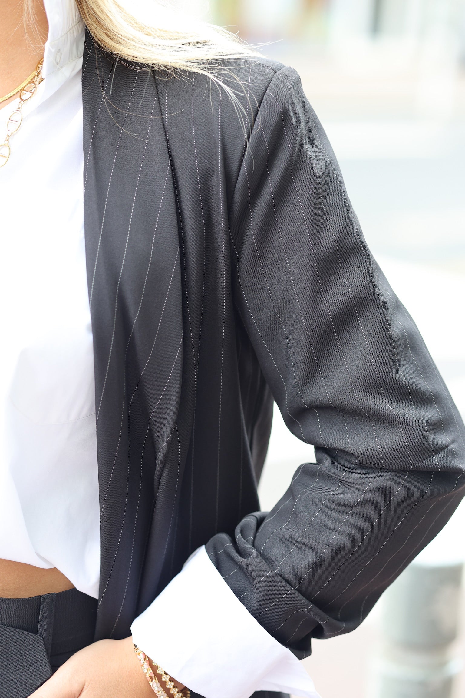 Veste de tailleur rayée