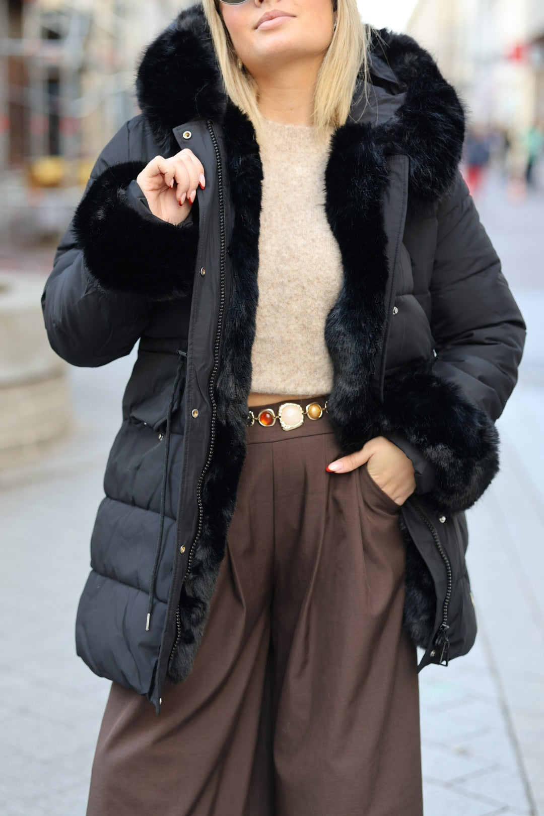 Parka noire « MAYA »