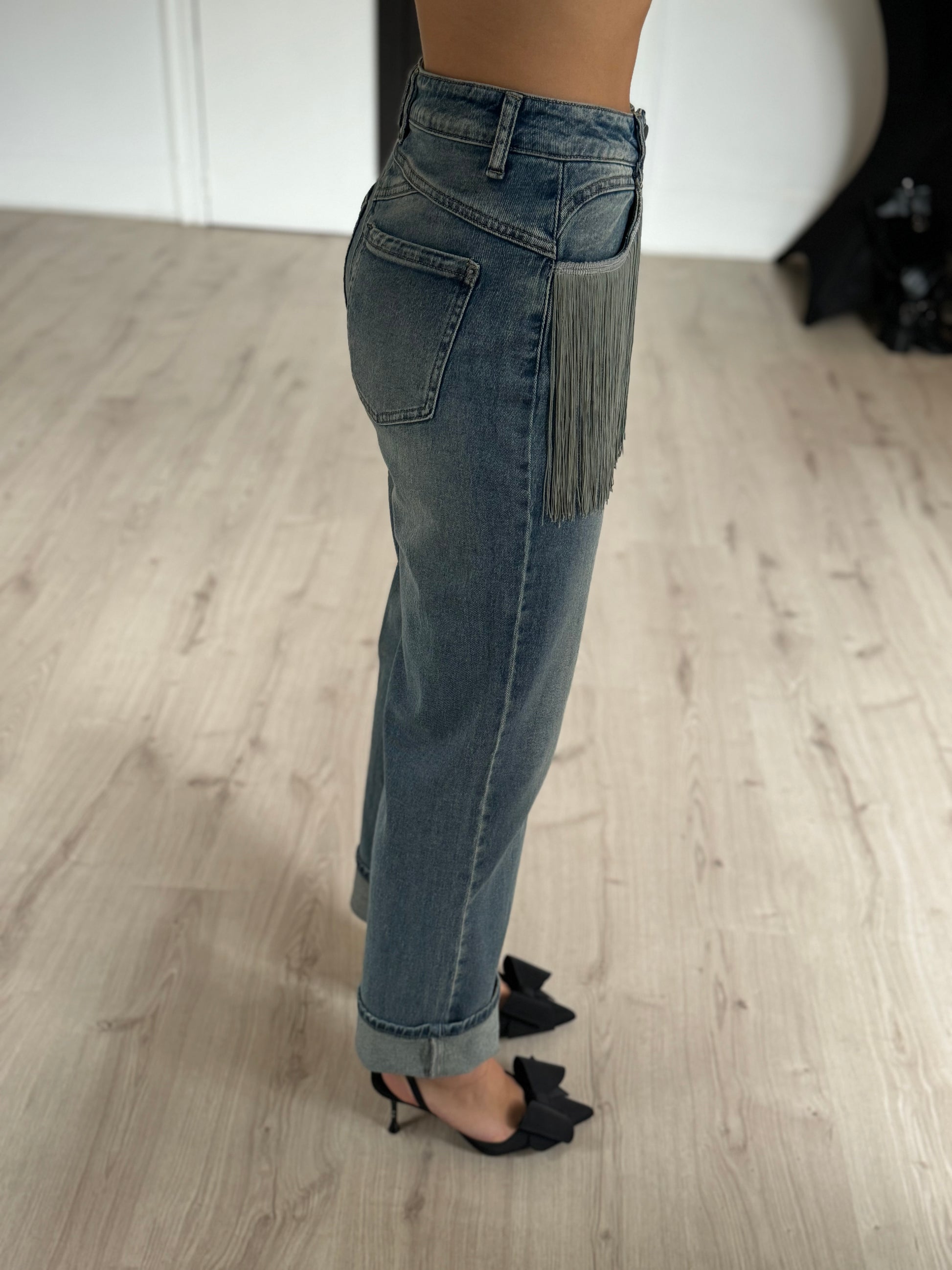 Jeans à franges