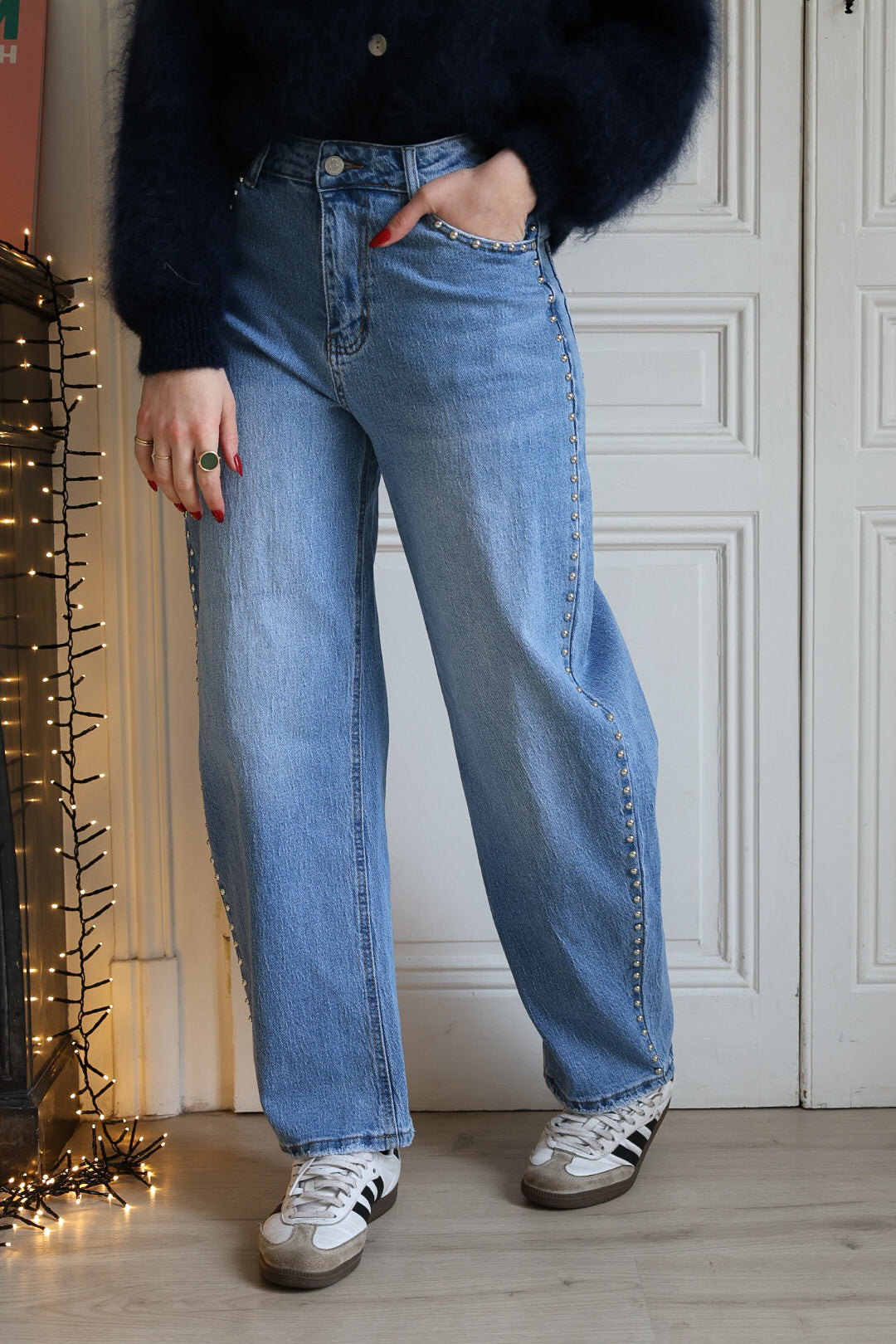 Jeans ballon à clou