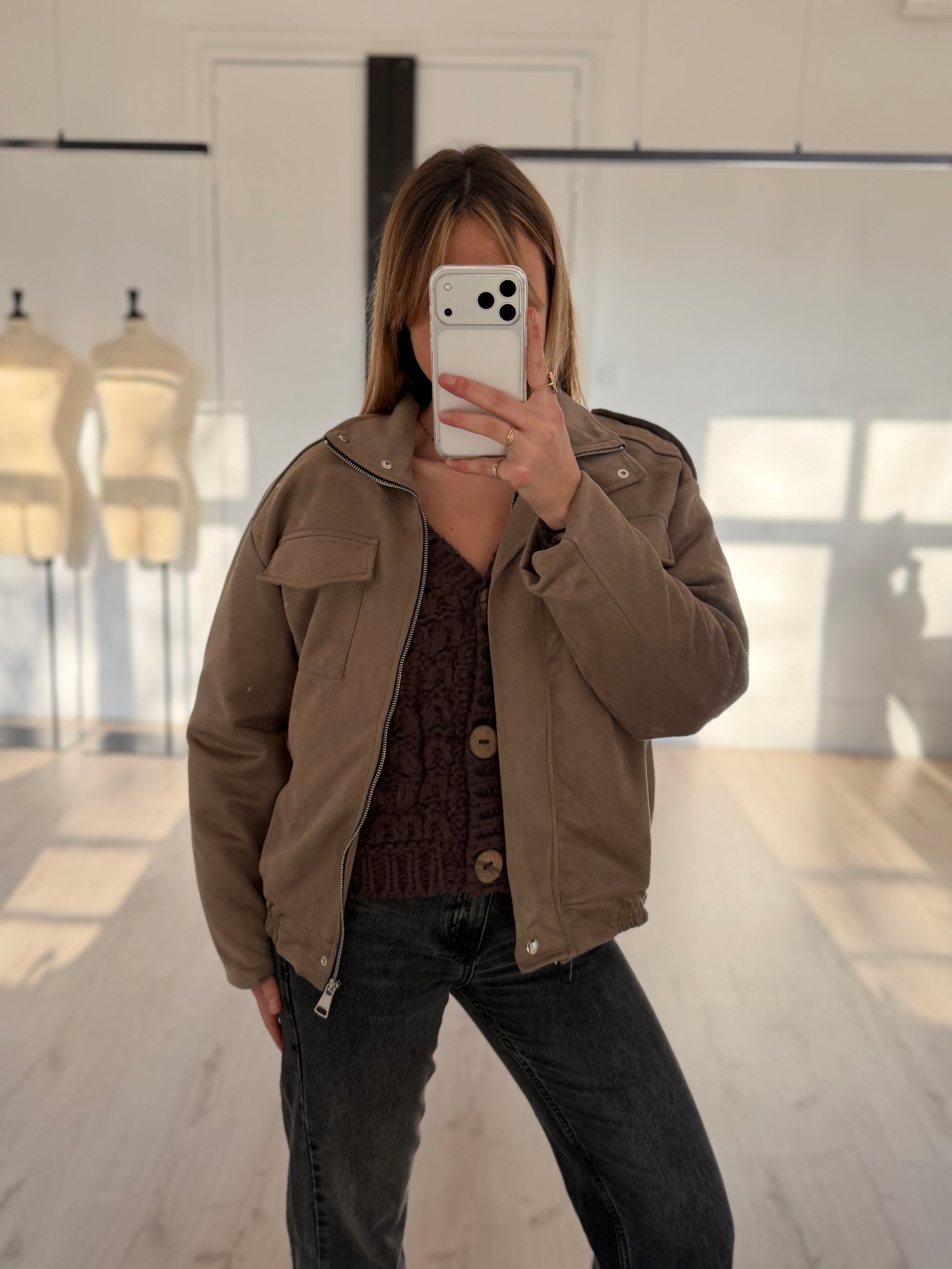 Veste en suédine