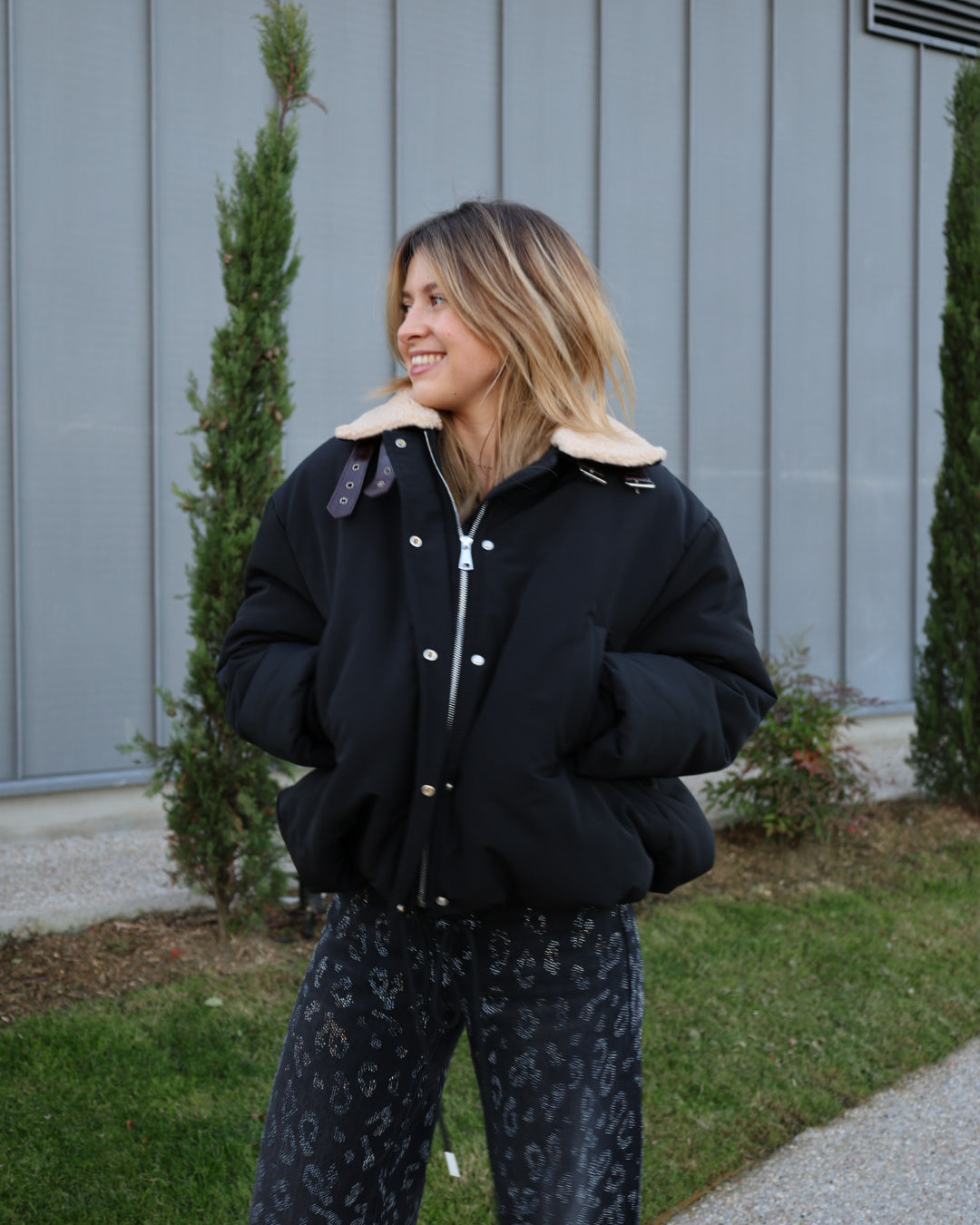 blouson bombers noir "jade"