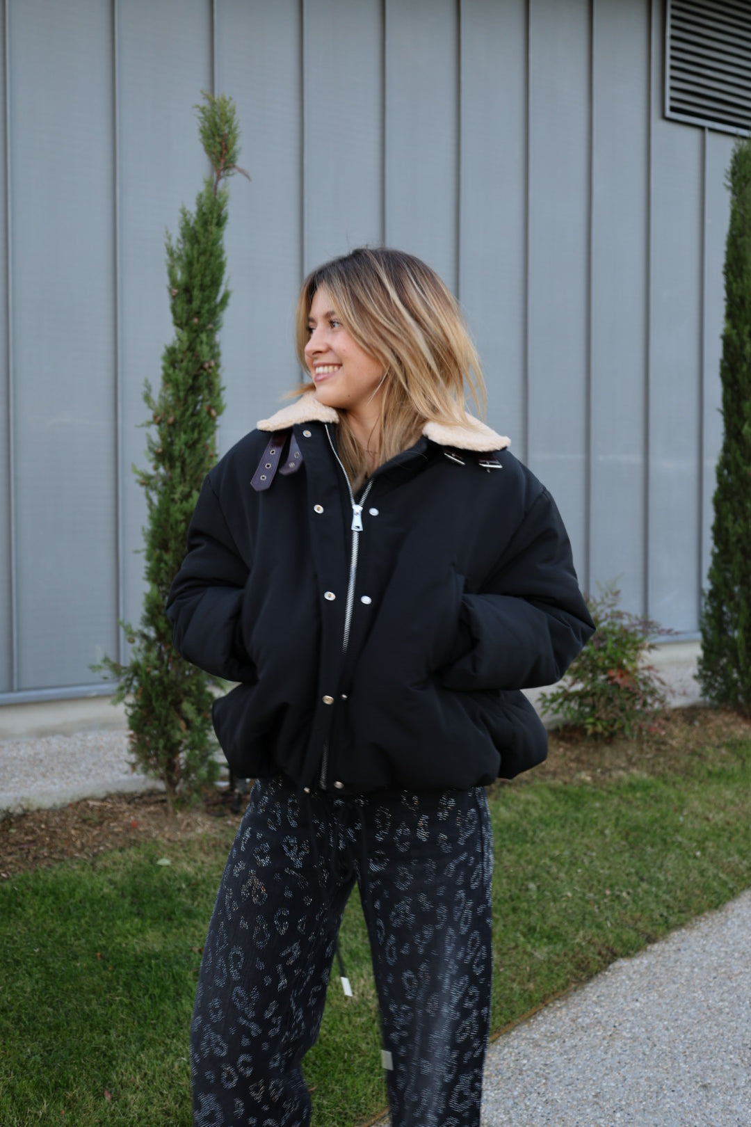 blouson bombers noir "jade"