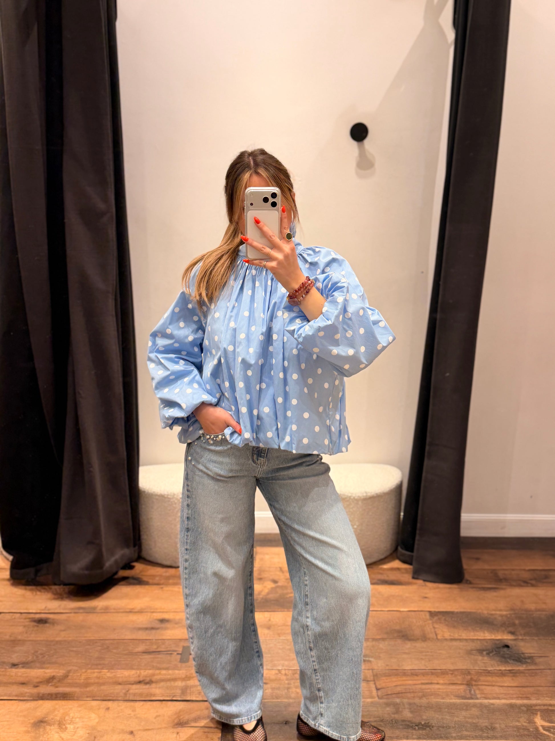 Blouse à pois « mimi »