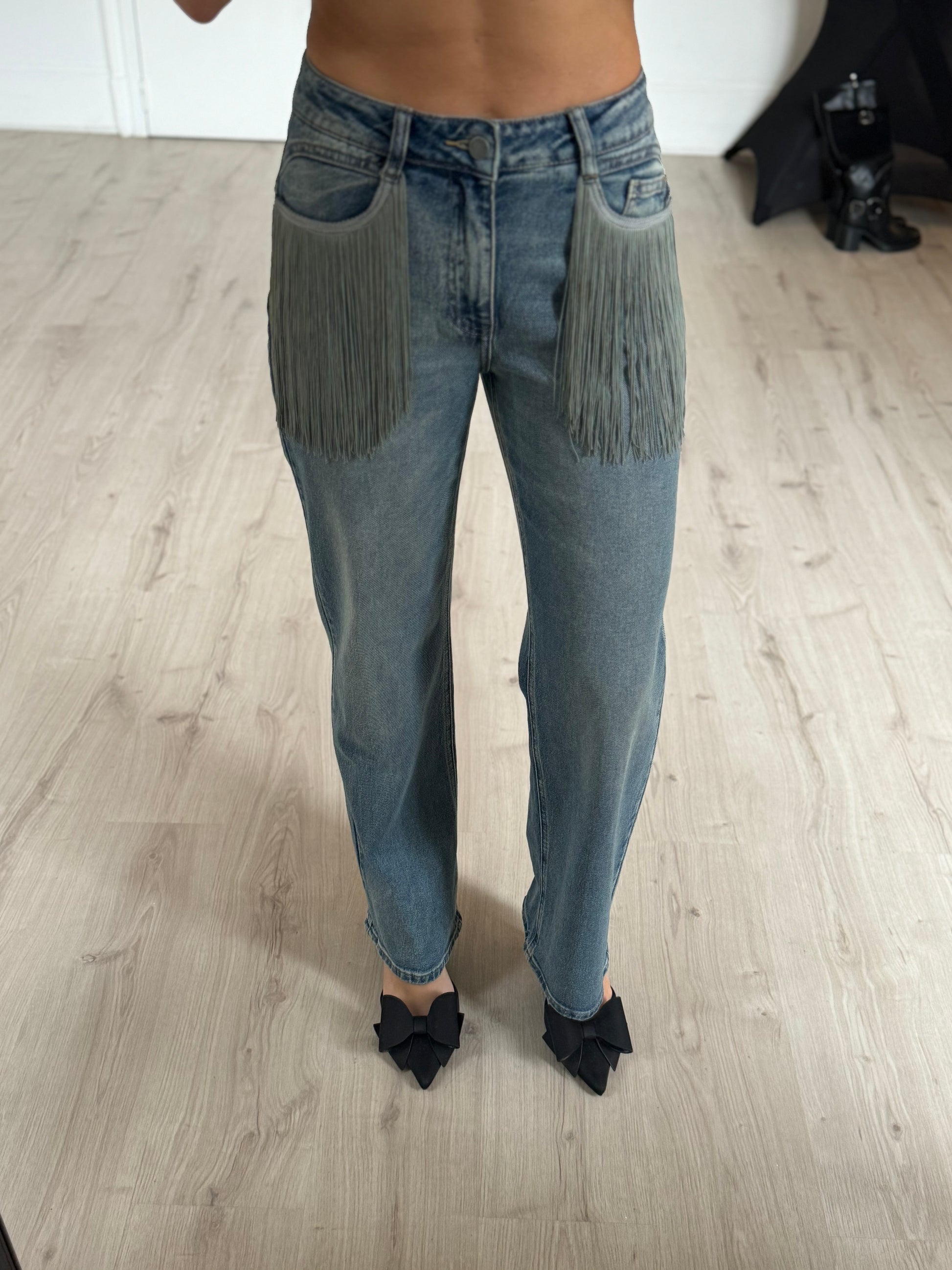 Jeans à franges
