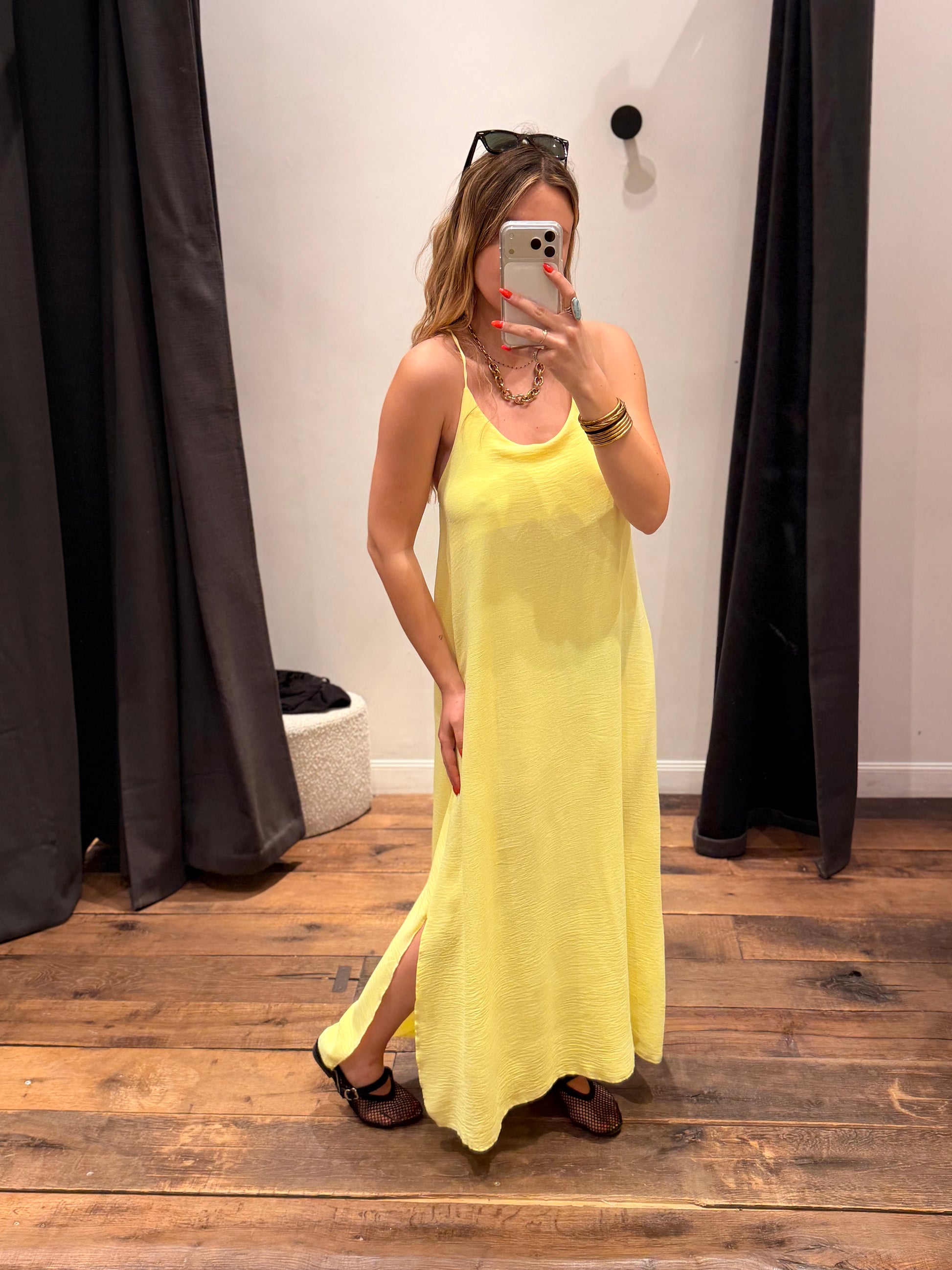 Robe dos croisé uni