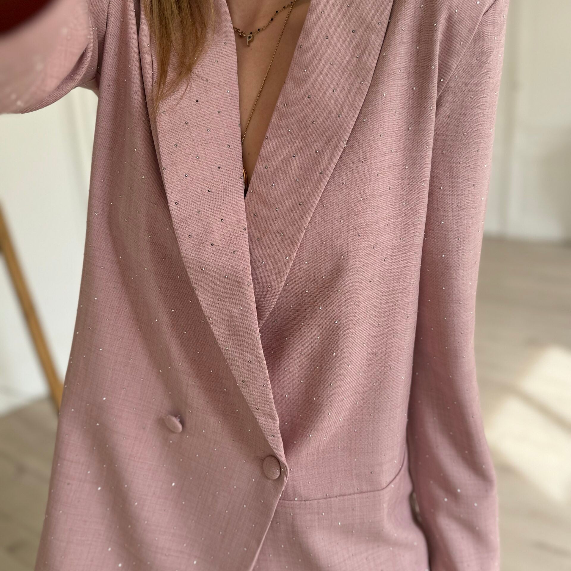 Combishort blazer à strass