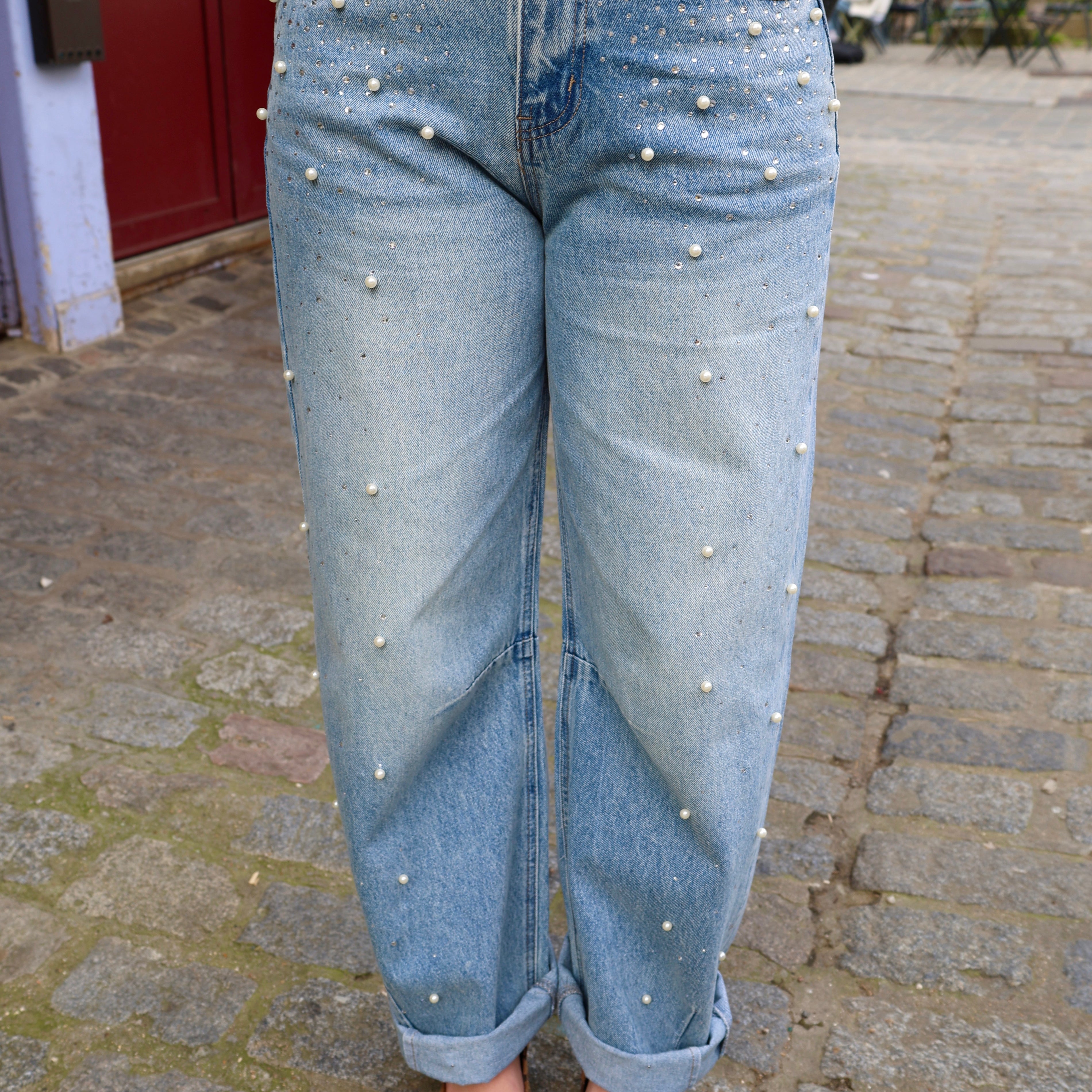 Jeans perles
