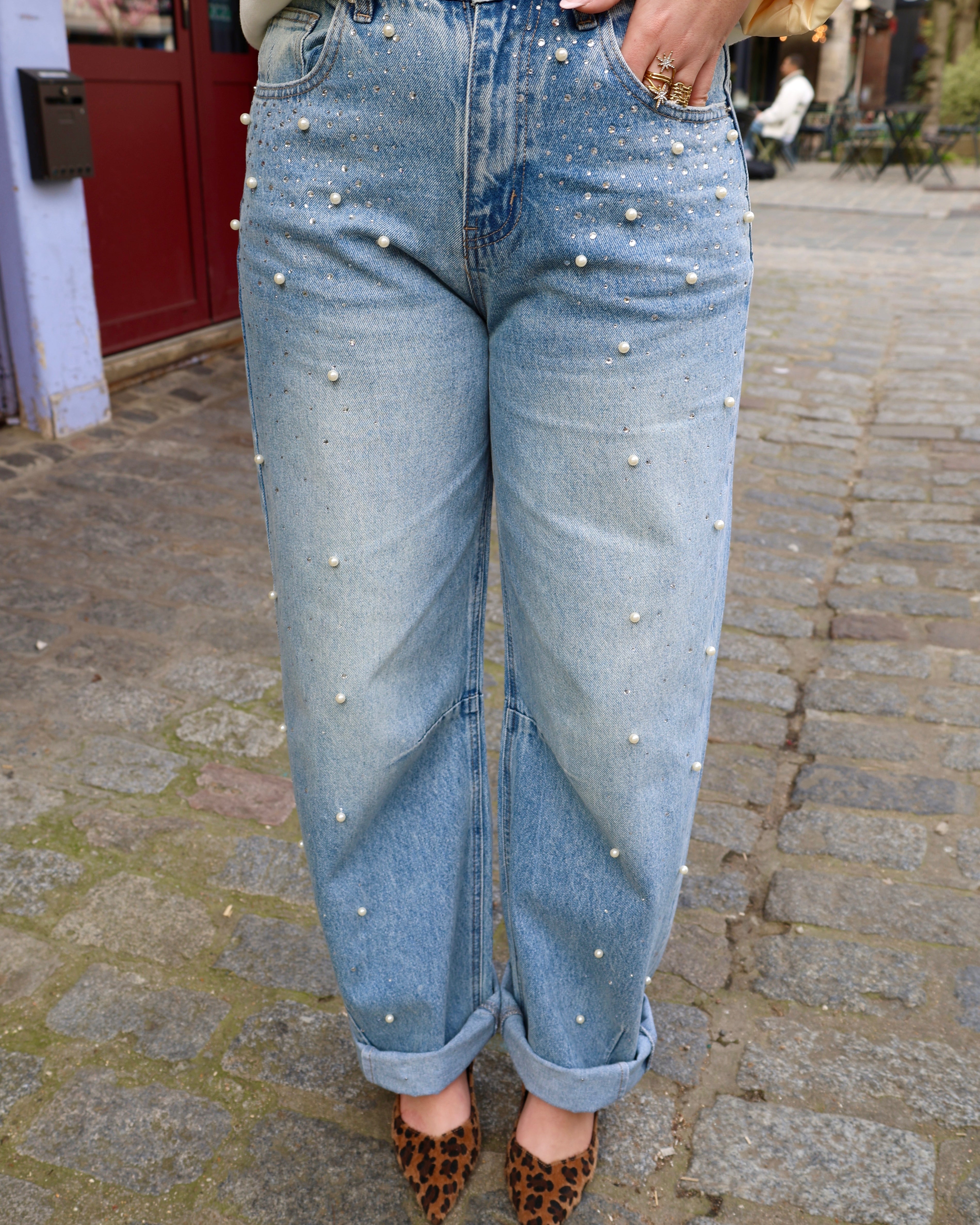 Jeans perles