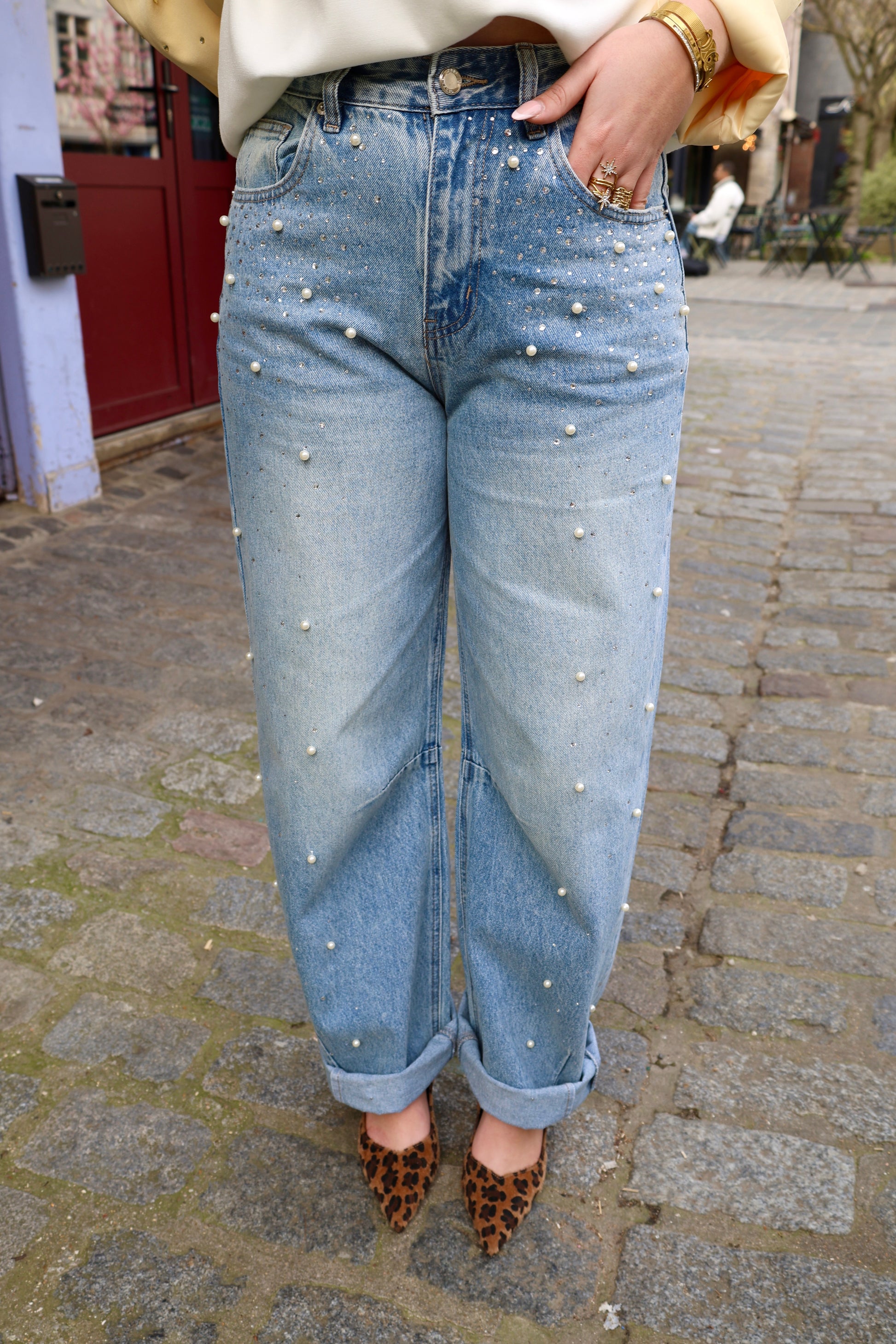 Jeans perles