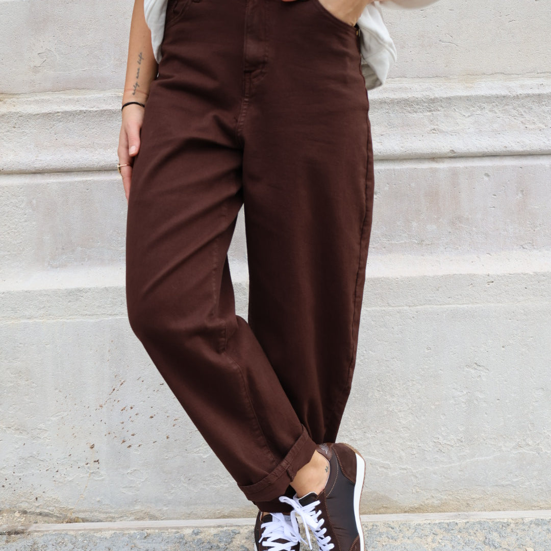 Jeans "Gabin" ballon choco