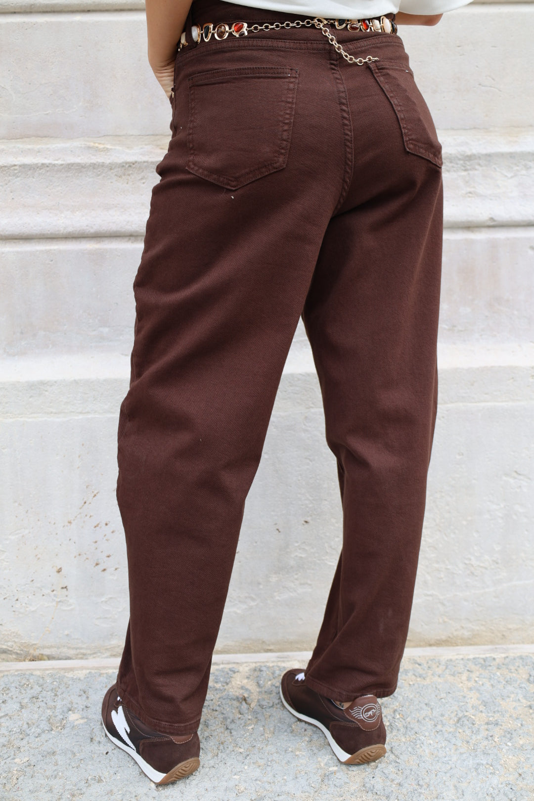 Jeans "Gabin" ballon choco