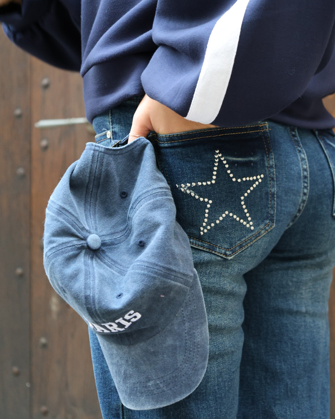 jeans bleu étoile clou