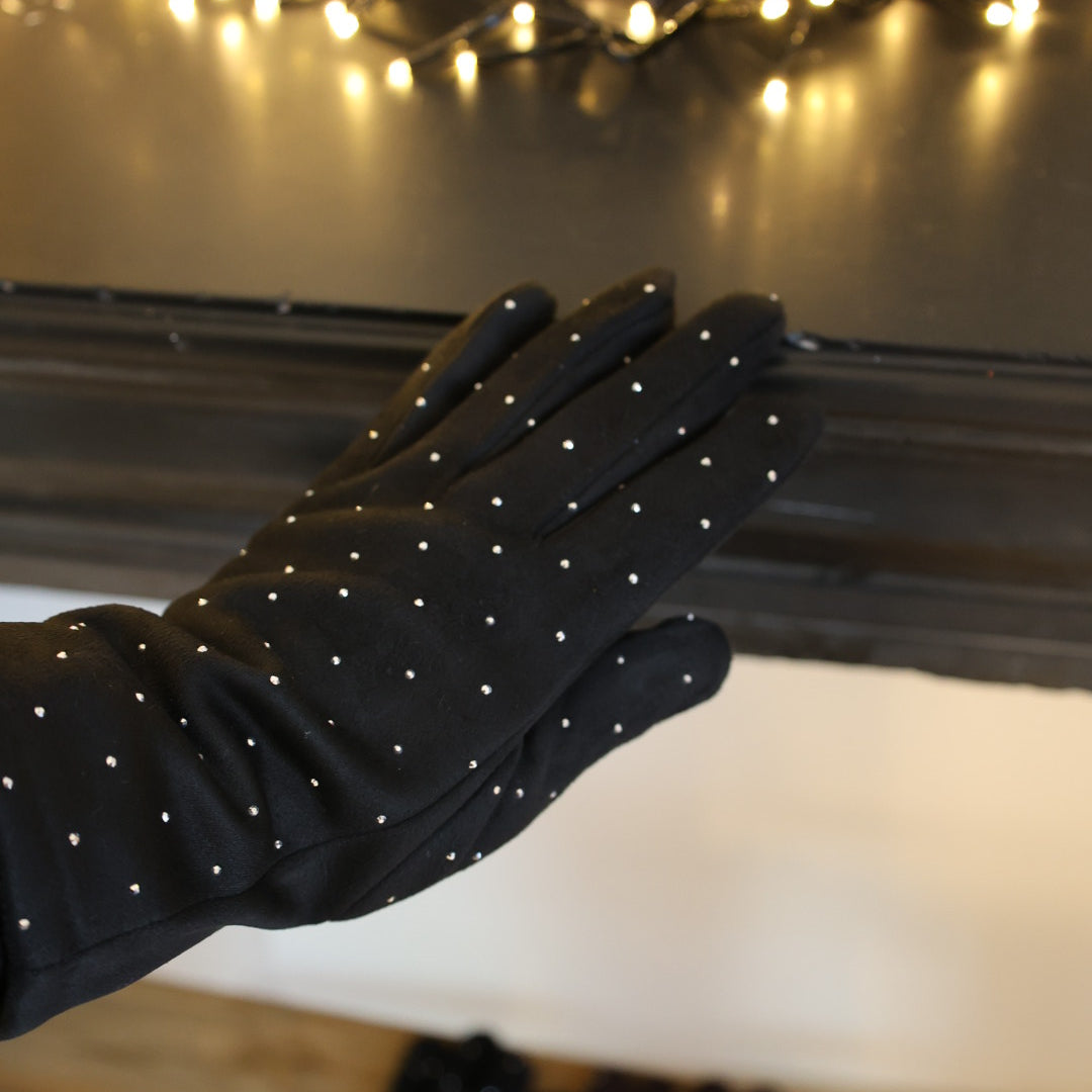 Gants à strass