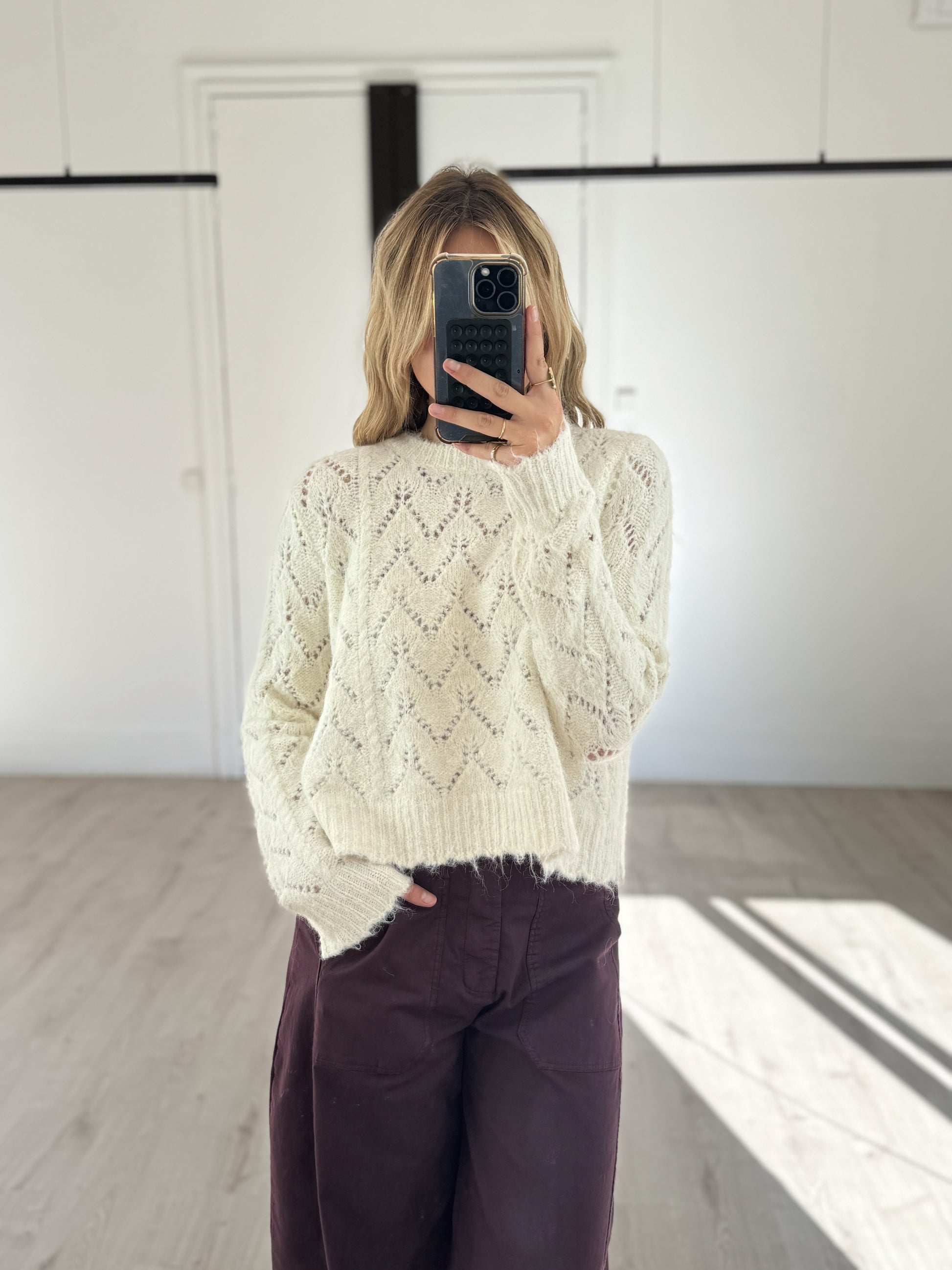 Pull beige "Marion"