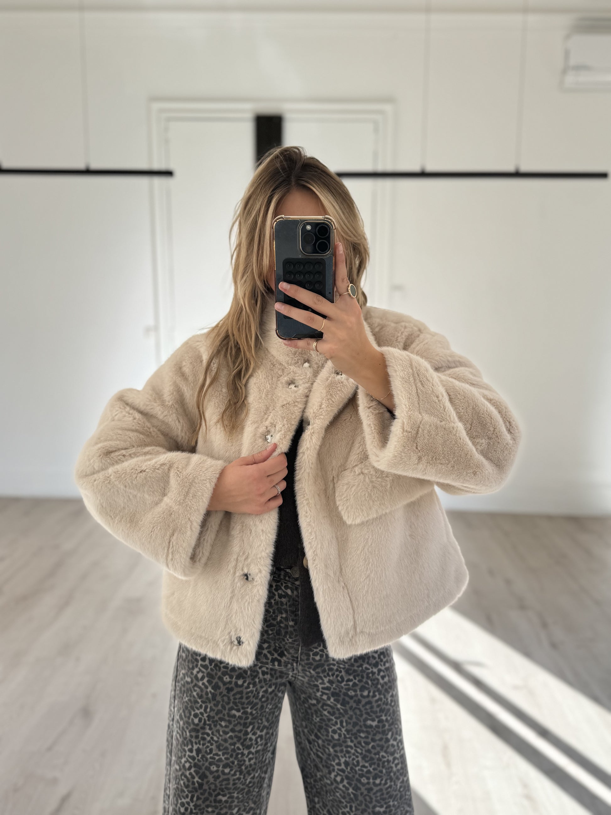 fourrure "capu" écru