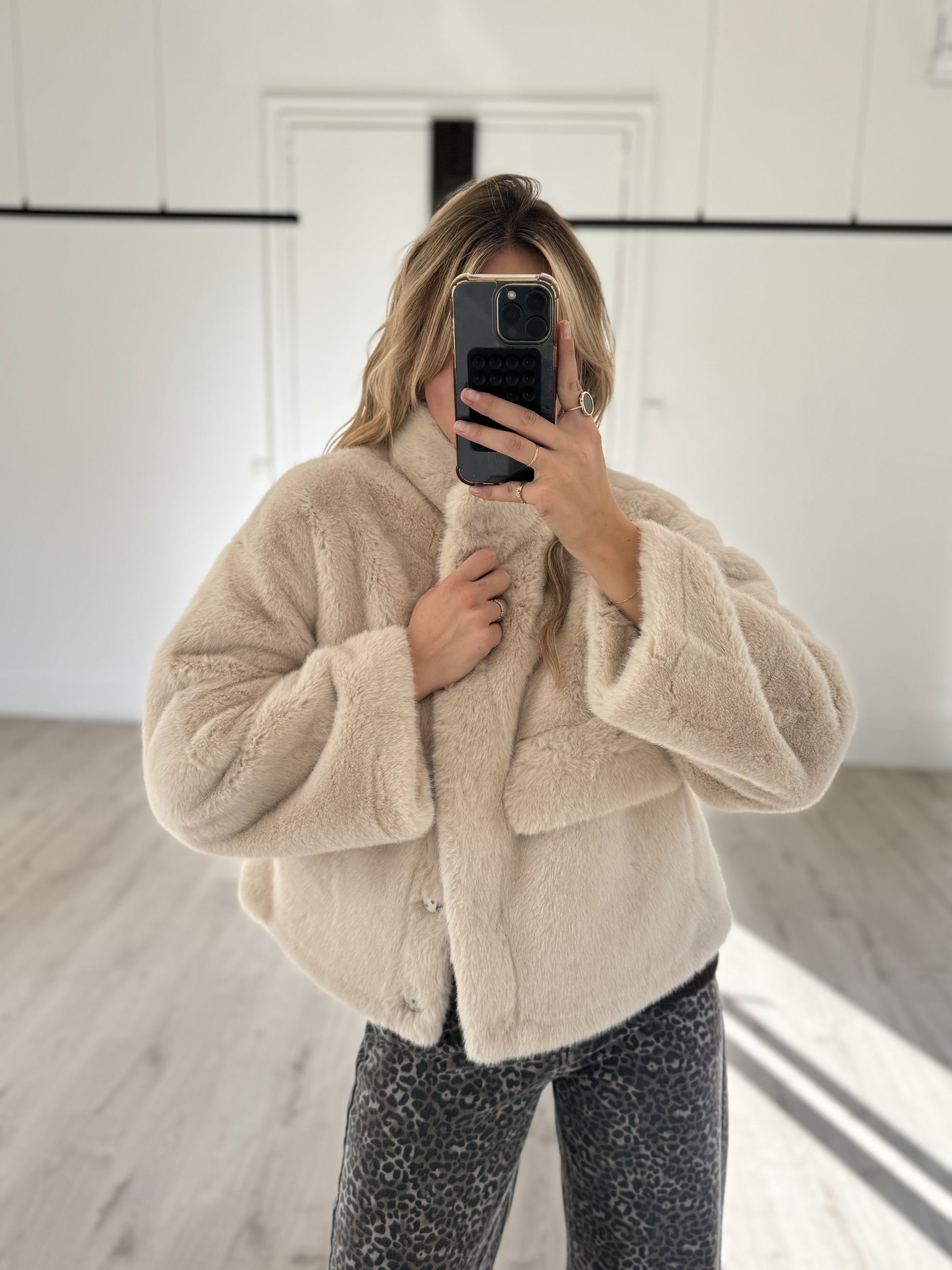 fourrure "capu" écru