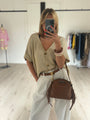 Sac en cuir camel SANA