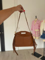 Sac en cuir camel SANA