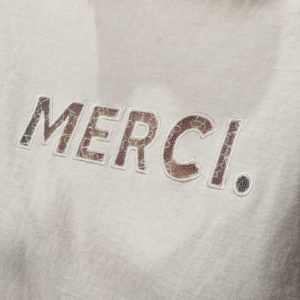 Tshirt MERCI Blanc Grâce&Mila - Jade & Lisa