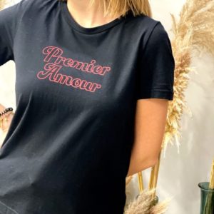 Tshirt "Premier amour" Noir Grâce&Mila - Jade & Lisa