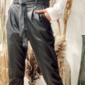 Pantalon Simili cuir Noir - Jade & Lisa