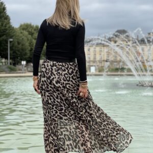 Jupe plissée léopard - Jade & Lisa