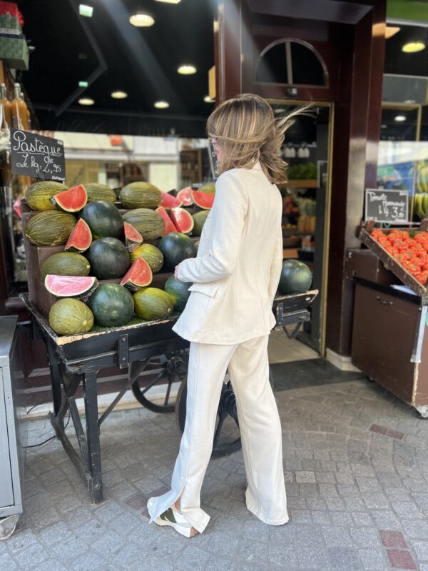 Pantalon de tailleur "sam" beige jade et lisa