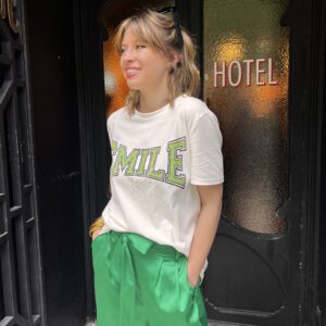 t-shirt "smile" vert jade et lisa