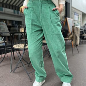 Pantalon velours vert - Jade & Lisa