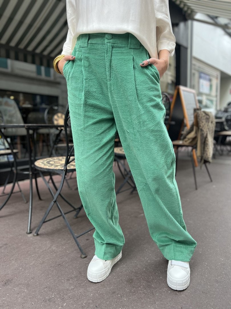 Pantalon velours vert