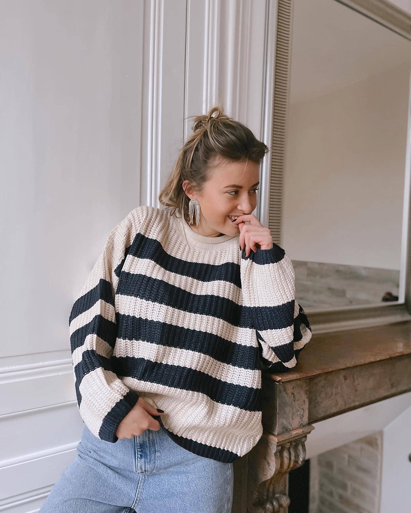 Pull marinière écusson | Concept Store En Ligne | Jade & Lisa