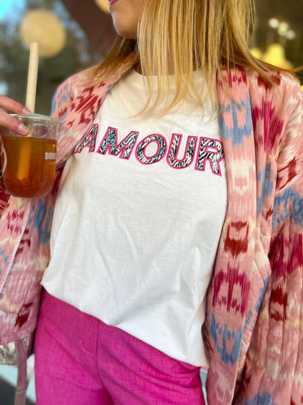 t-shirt amour rose jade et lisa