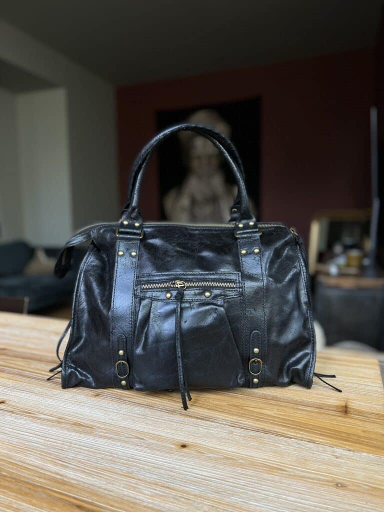 Grand sac MIA noir usé | Concept Store En Ligne | Jade & Lisa