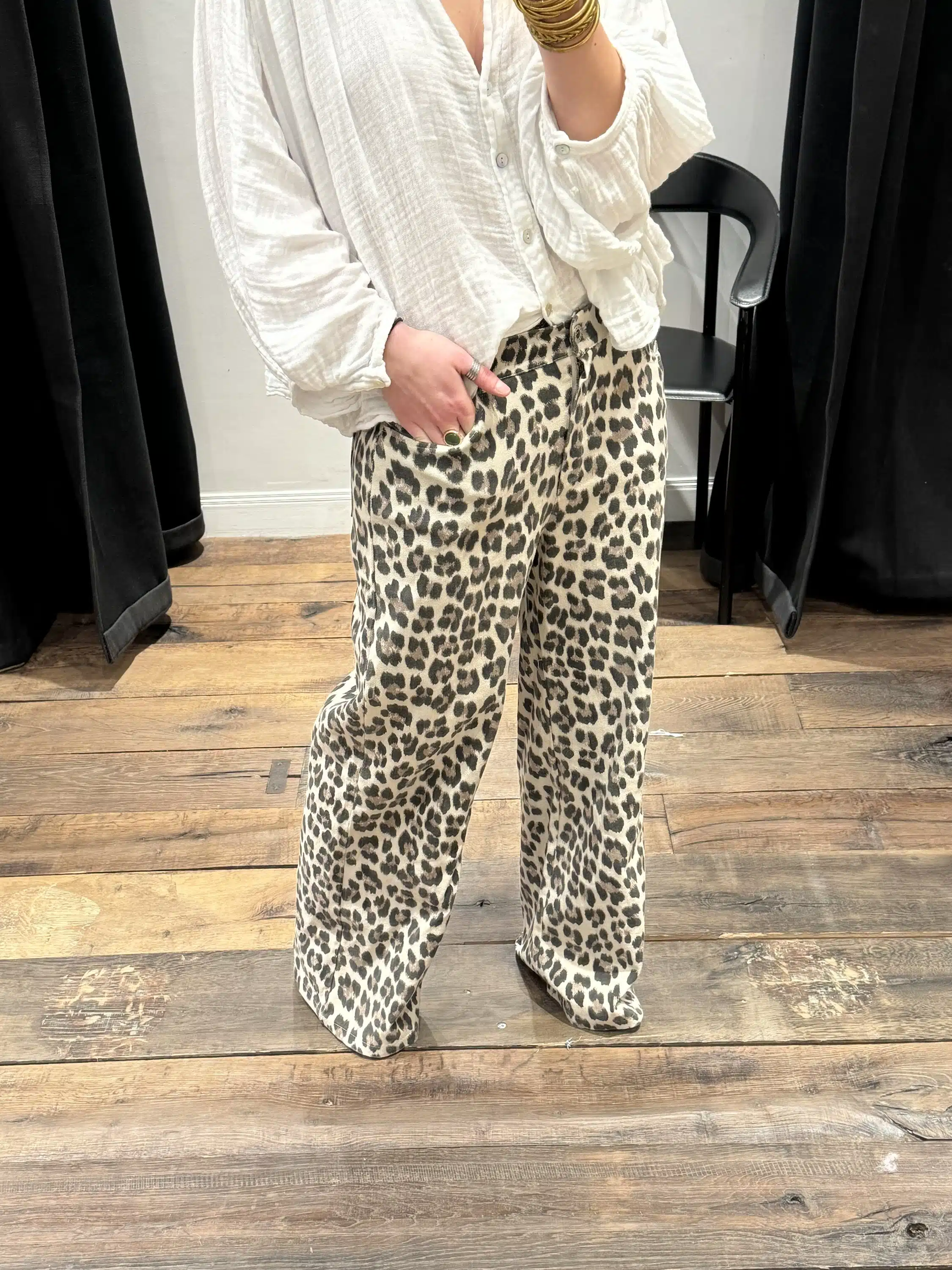 Jeans fluide léopard | Concept Store En Ligne | Jade &amp; Lisa