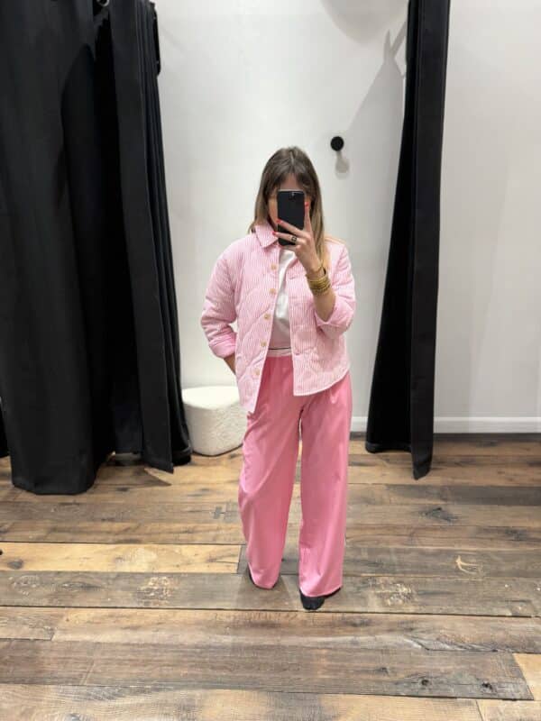 Pantalon « bande » rose - Jade & Lisa