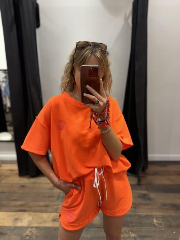 Ensemble sweat « LA » orange - Jade & Lisa