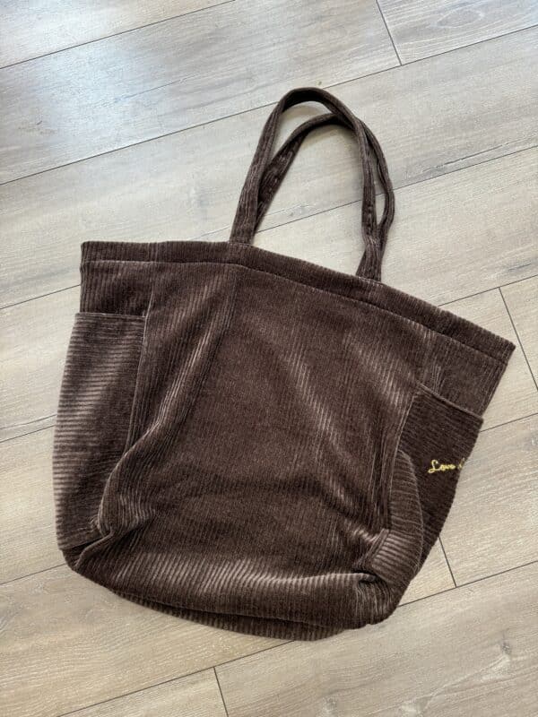 Sac en velours choco - Jade & Lisa