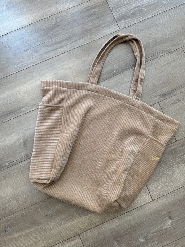 Sac en velours beige - Jade & Lisa