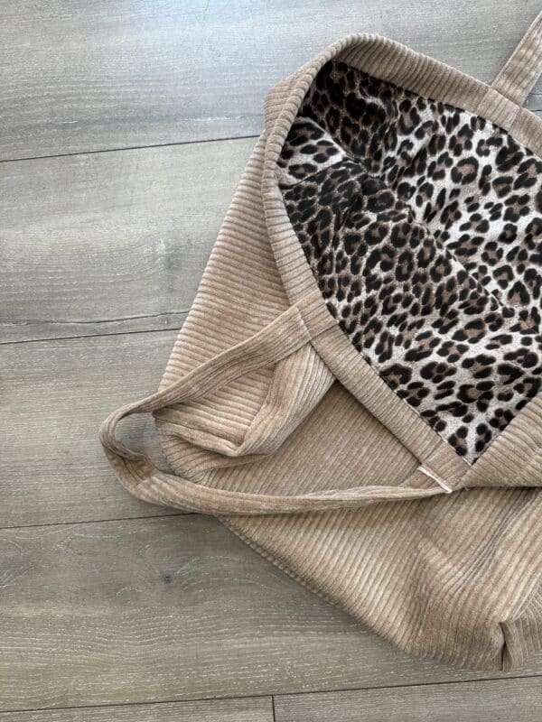 Sac en velours beige - Jade & Lisa