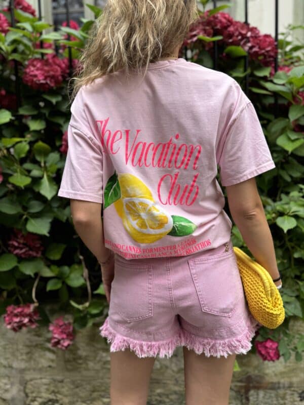 T-shirt rose « vacation » - Jade & Lisa