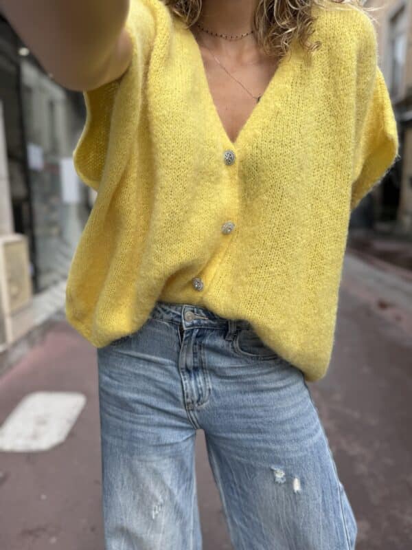 Pull « Ninon » jaune - Jade & Lisa