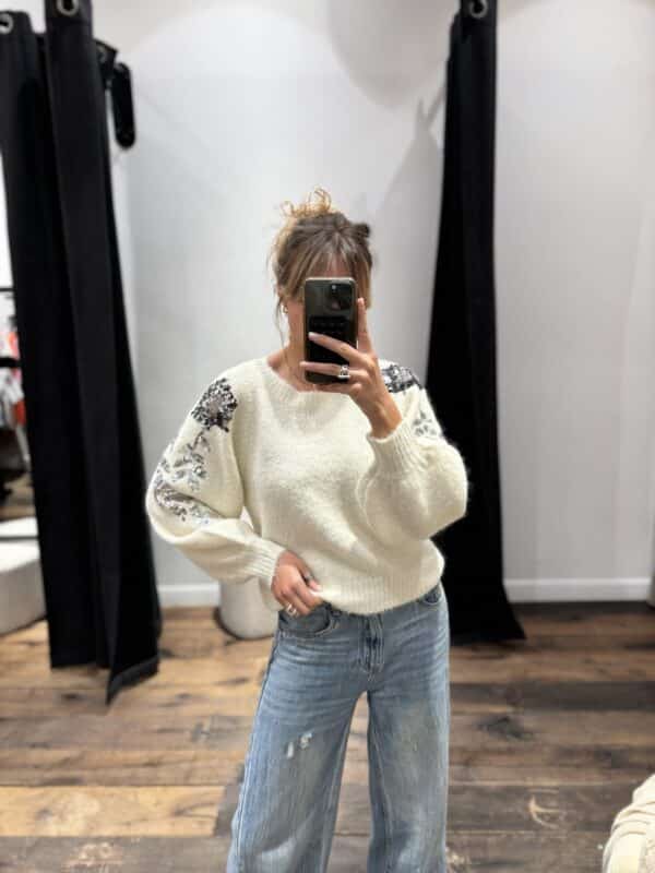 Pull « shiny » beige - Jade & Lisa