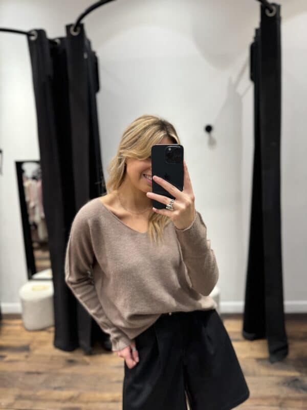 Pull « cam » taupe - Jade & Lisa