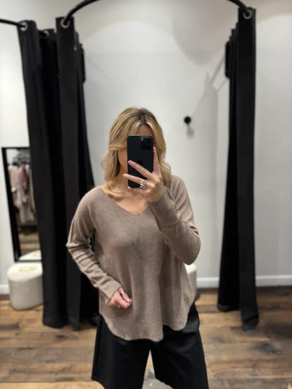 Pull « cam » taupe - Jade & Lisa