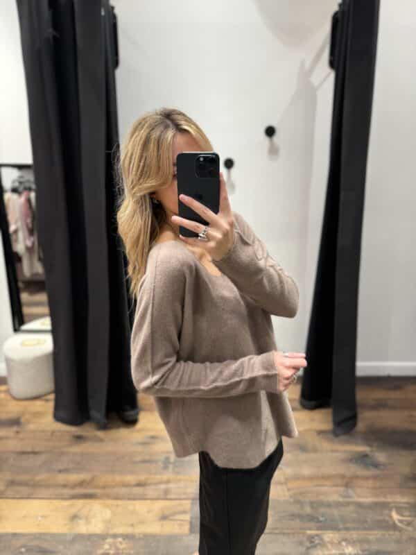 Pull « cam » taupe - Jade & Lisa