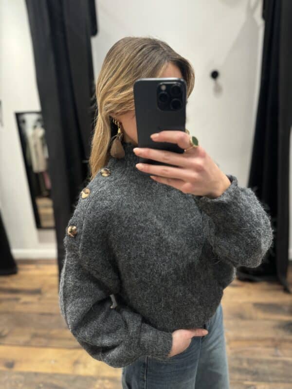 Pull « boubou » gris - Jade & Lisa