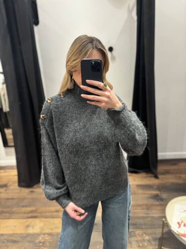 Pull « boubou » gris - Jade & Lisa