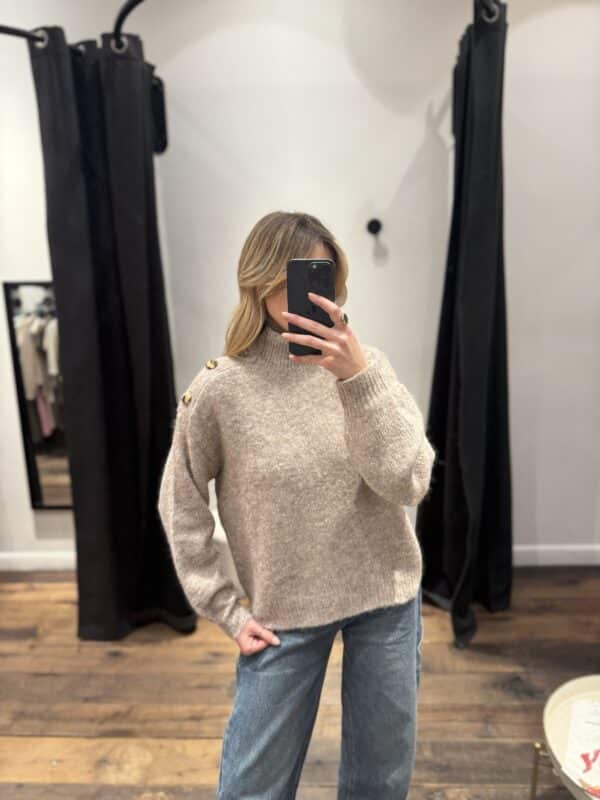 Pull « boubou » taupe - Jade & Lisa